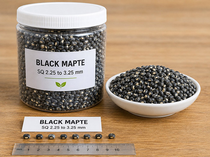 BLACK MATPE SQ  2.5 -3.25 MM 