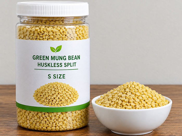 GREEN MUNG BEAN  HUSKLESS SPLIT SMALL SIZE 